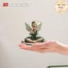 2D Flat Rotatable Acrylic Tabletop Ornament Fairy Figurine On Exquisite Plate With 360 Degree Rotating Base