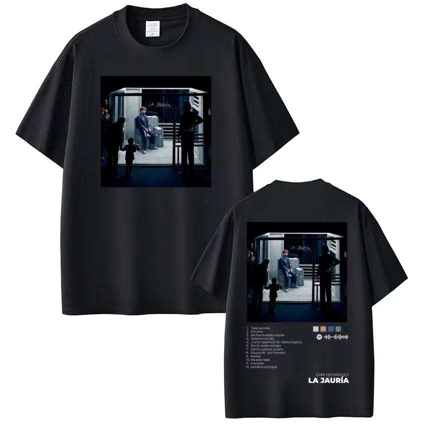

2026 Rapper Dani Fernandez Album Tour Print Tshirt Men Women Vintage Tshirts Summer Shortsleeved Casual Cotton Top Streetwear 2XL