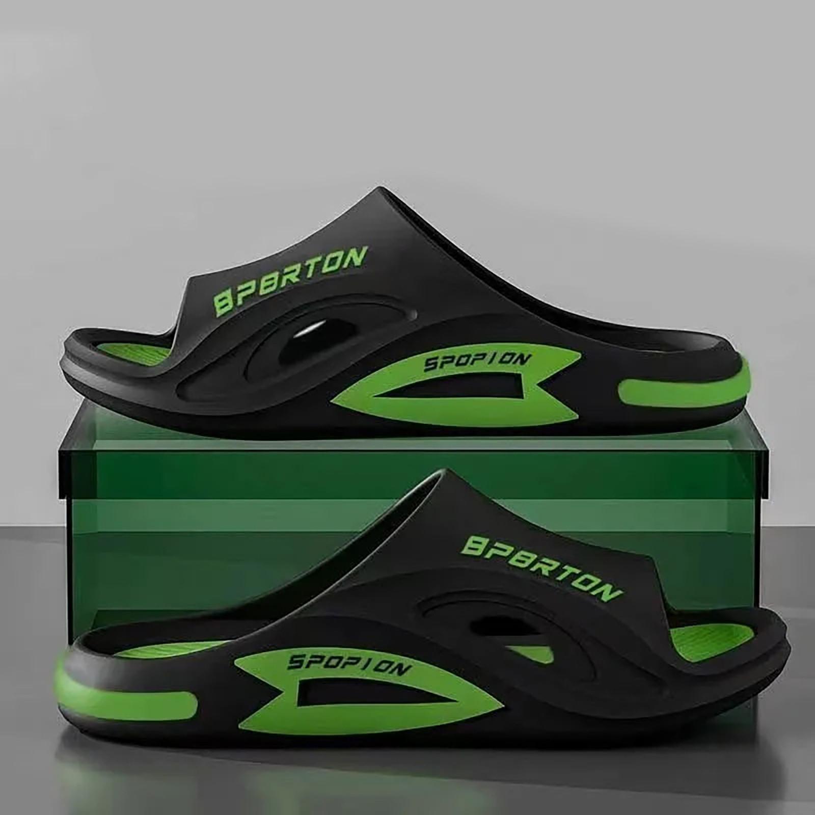 

Indoor Cute And Thick Summer Living Room Cool Interior And Slippers, New Slippers With Tread For Men s Home Decor 38 зелений