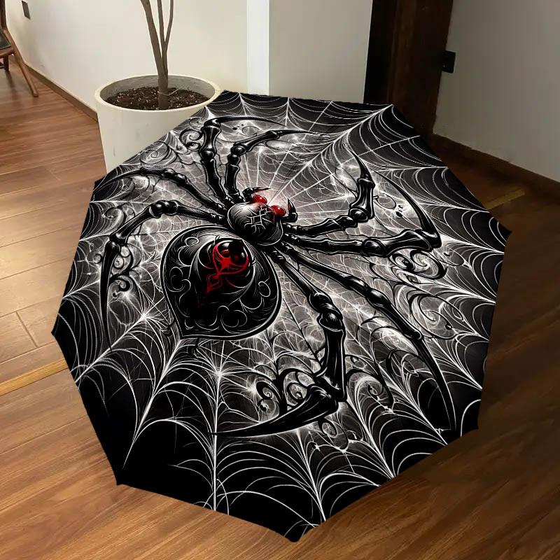 1PC Spider Web Umbrella-8-Rib Reinforced, Automatic Open, Lightweight & Durable, Fashion Accessory for Outdoor-L0343