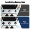 For Fiat 500 Abarth 595 695 2010-2022 Real Carbon Fiber Car Center Console Hazard Switch Ring Glass Lifting Frame Accessories