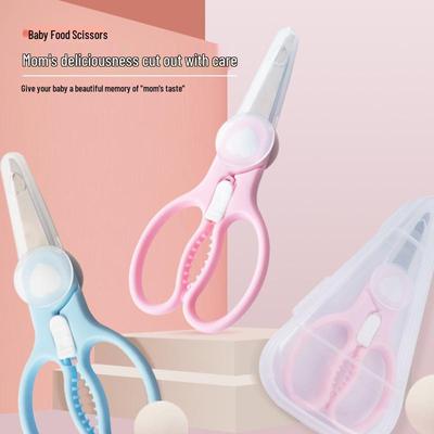 Portable Stainless Steel Baby Food Scissors for Chopping Meat, Vegetables & Noodles