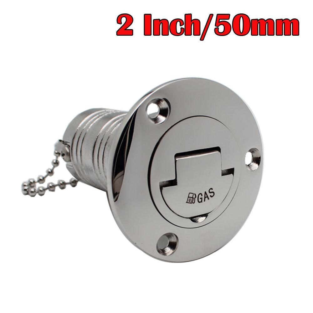 New Stainless Steel 316 Deck Filler GAS DIESEL FUEL WASTE WATER 38mm 50mm Mirror Polish Marine Boat Hardware Deck Filler Cap
