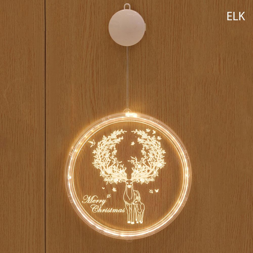 Wesołych Świąt LED Lampki Fairy Święty Mikołaj Łoś Sypialnia Salon Jadalnia Dekoracja Prezent Noworoczny Lampka Wisząca na Choinkę