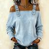 Tops Women Top Sexy Denim Off Shoulder Full Sleeve Casual Y2k Streetwear Backless Slash Neck Elegant Work Slim Fit 2026 Summer
