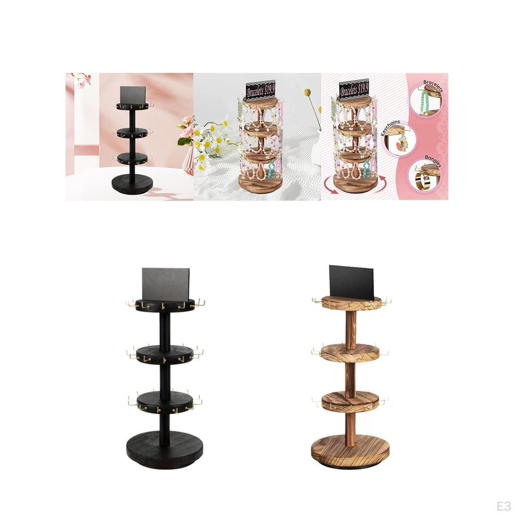 3 Tier Wooden Jewelry Display Stand for Bracelets And Bangles