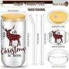 High Borosilicate Glass Juice Cup with Wooden Pop-top Lid and Straw