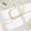 Autumn and Winter Y-shaped Double-layer Rhinestone Necklace, Banquet Wedding Clothing Accessories, Women's Gorgeous Luxury Fashion Versatile Sweater
