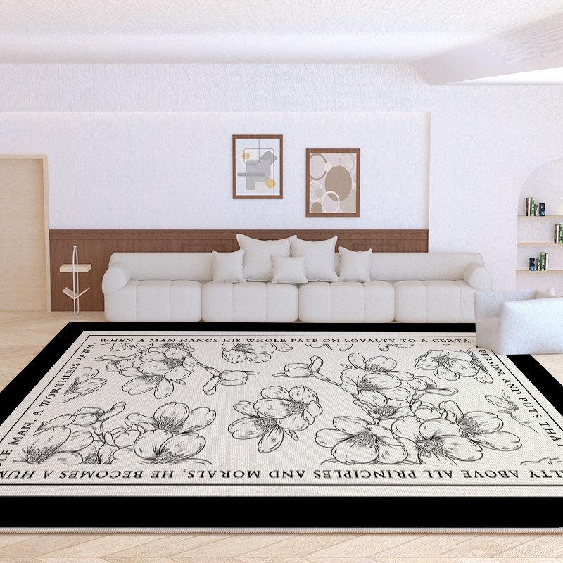 Modern French Loop Pile Carpet: Oriental Design for Living Room, Bedroom, Study, or Bedside