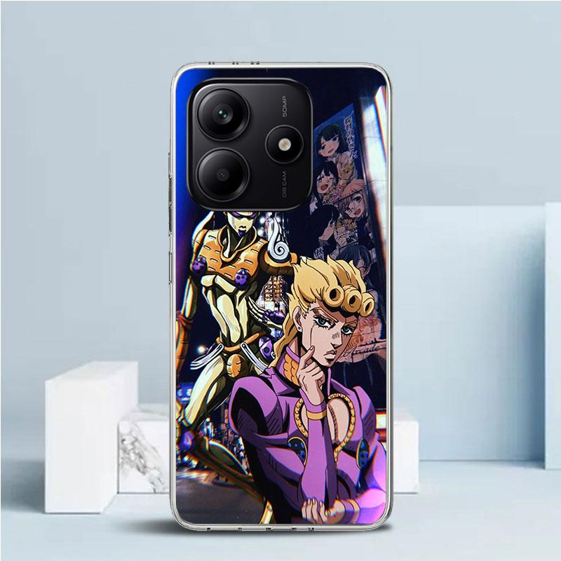 JoJo Adventure Giorno Giovanna Phone Case For Xiaomi Redmi Note 15 14 14S 13 12S 12 Pro Plus 11S 11 11T 11E 10S 10 + Soft TPU Ba