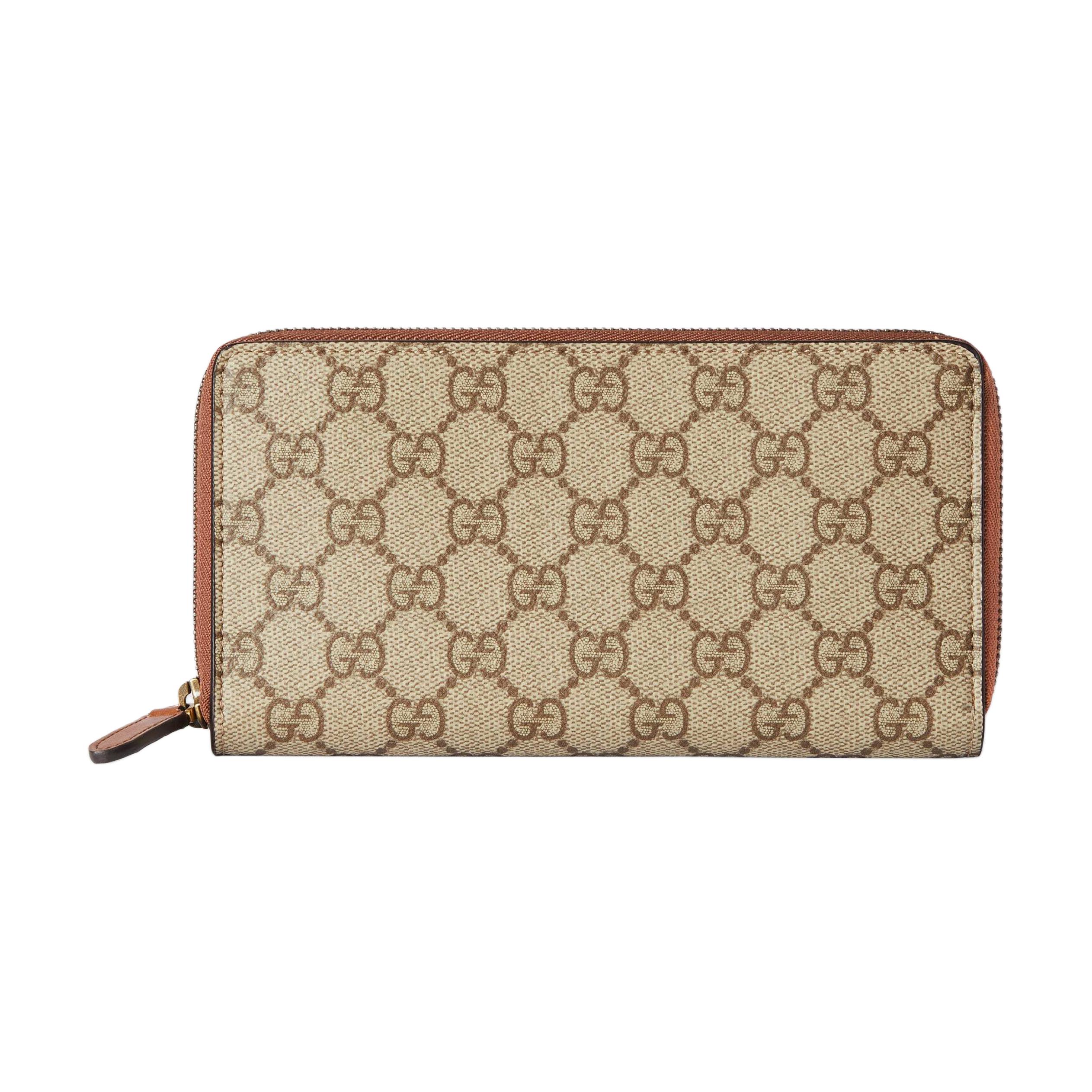 GUCCI GG Emblem Coated Canvas Wallet