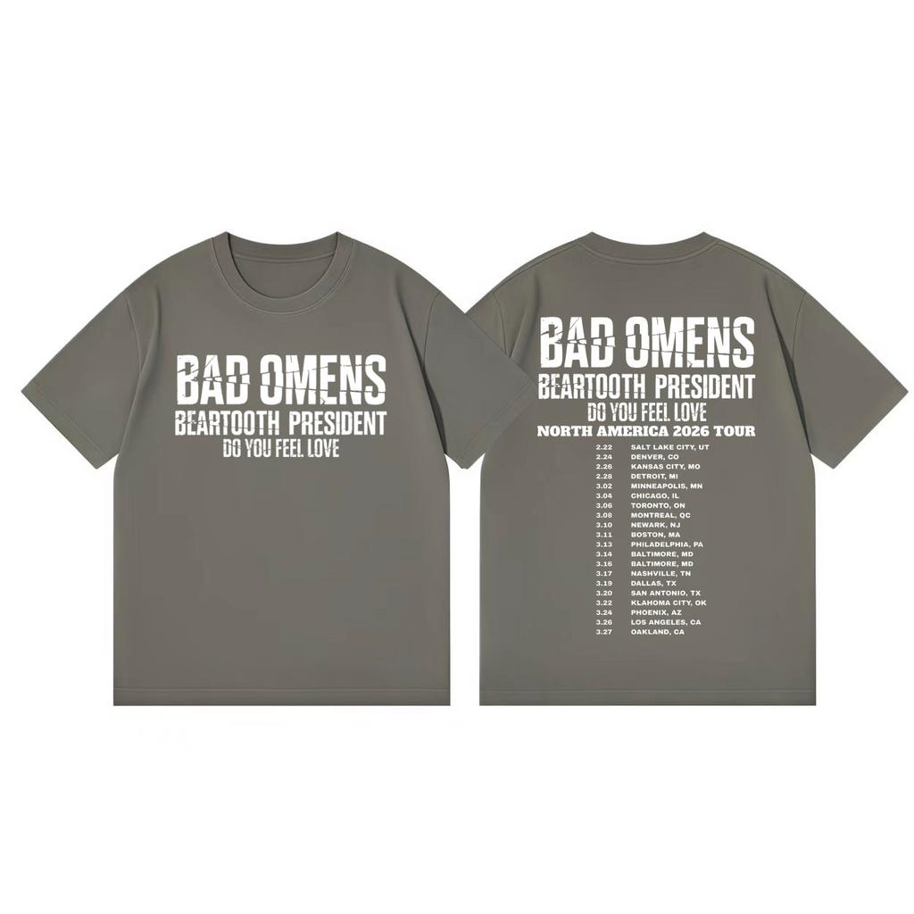 Bad Omens Do You Feel Love Tour 2026 Print T Shirt Streetwear Metalcore Rock Tshirt Men Women Casual Fashion Oversized Tshirts