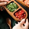Vintage Wood Soy Sauce Dishes Rectangle Dipping Dish Household Dessert Serving Tray  Hotpot