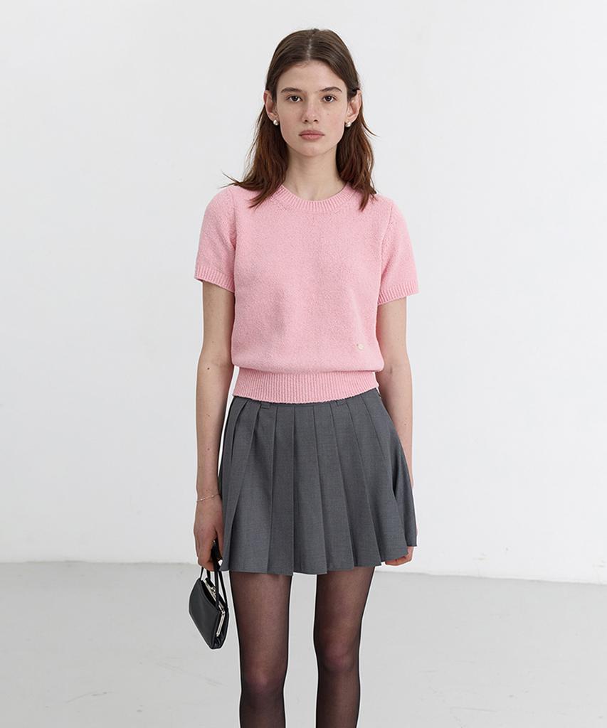 Deonseuteu Summer Crewneck Knit_Udsw5B223_Soft Pink