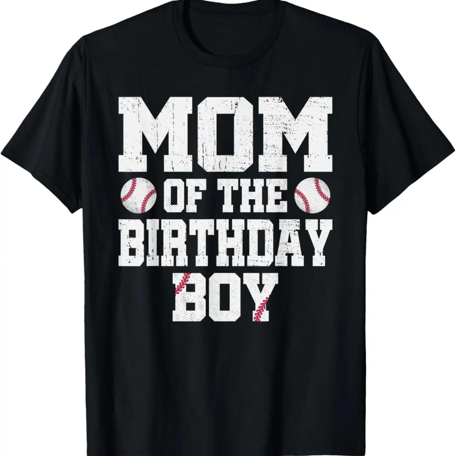 Мама именинника Бейсбольная майка Винтажная ретро футболка S чёрный