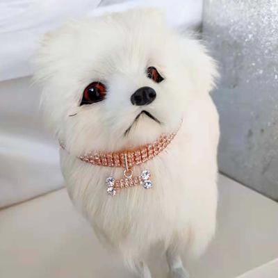 Jewelry Puppy Accessories Zircon Bone Dog Chain Cat Jewelry Dog Necklace Pet Supplies Pet Collar