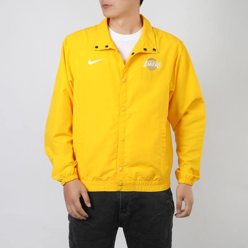 Nike City Edition DNA Los Angeles Lakers Long Sleeve Sports Jacket Men Outerwear Yellow CD3061-728