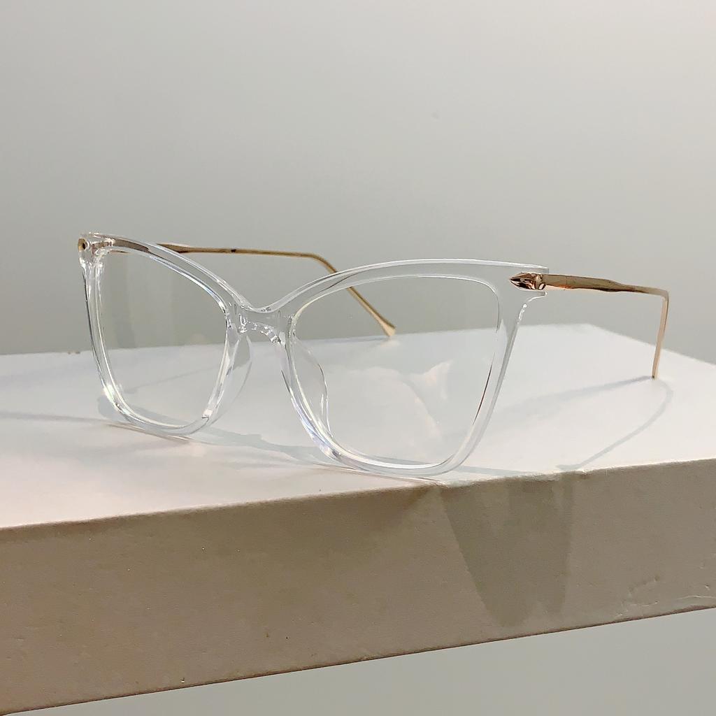 Women Cat Eye Glasses  New in Trendy Oversized Blue Light Blocking Eyewear Stylish Brand Non-prescription Eyeglasses