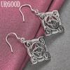 925 Sterling Silver Fashion Pattern Pendant Earrings Wedding Jewelry