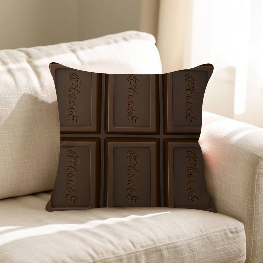 Chocolate Cartoon Cushion Cover Car Throw Pillow Case For Sofa Car Christmas Gift