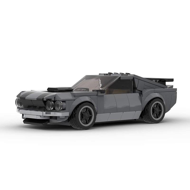 Assembled Building Blocks MOC-1969 Small Particles Assembled Retro Ford Mustang BOSS 302 Toy Car Model