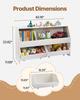 Toy Storage Organizer, Wooden Kids Bookshelf with Storage, Toy Storage Cabinet with 2 Mobile Drawers, Kids Storage Organizer for Bedroom, Nursery,