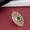 Prsten z pryskyřice dutý Arabesque Women Jewelry Open Free Size Arab Wedding Bijoux