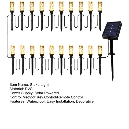Weatherproof Yard Pathway Illumination 10/20Pcs Solar Lights, LED Multicolor Bubble Garden Stake Waterproof Wireless Landscape Lighting for Driveways
