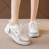 2024 Platform Sneakers Round Toe Flatform Non-slip Sporty Shoes Outdoor Skate Womens Shoes Lightweight Lace Up Designer Shoes