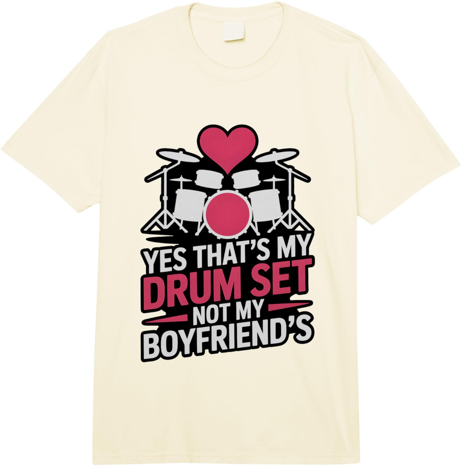 

Yes That’s My Drum Set Not My Boyfriend’s Drummer Girl Comfort Colors Adult Heavyweight 100% Cotton Y2k Unisex Casual T-Shirt 4XL