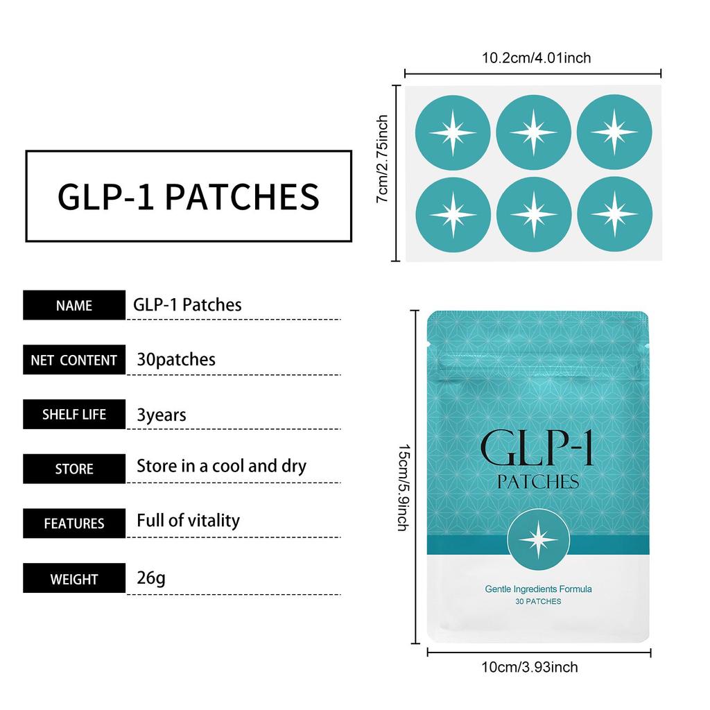 2025 GLP-1 30-pcs Plant-Based Transformation Patches | Hunger Modulation & Metabolic Adaptability Optimization for All Genders.