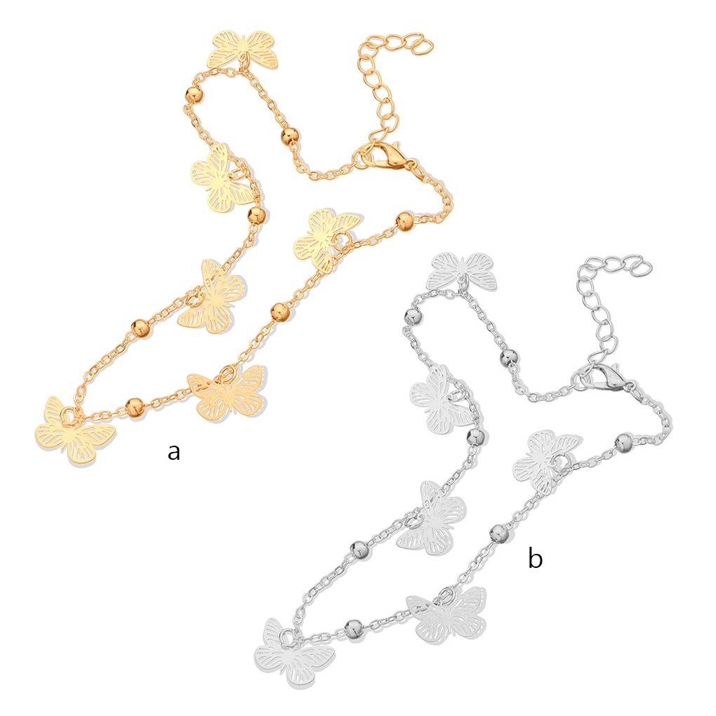 Exquisite Ankle Bracelets Butterflies Aesthetic Jewelry Pendents Wear-resistant Decorations Beach Gifts Foot Chains for Women