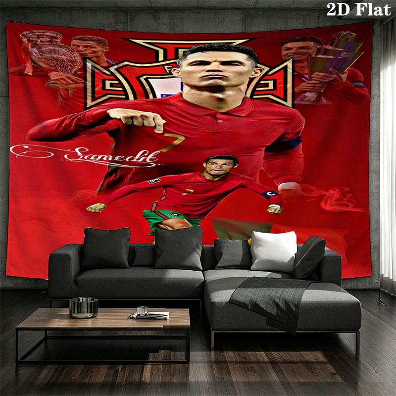 CR7 Wall Tapestry Aesthetic Wall Hanging Printed Fabric Blanket Decorative Tapestries for Bedroom Living Room Home Decor