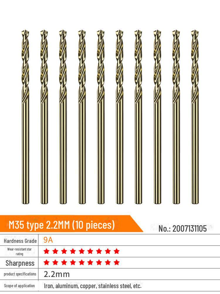 Huhao Cobalt Alloy Twist Drill Bit Set for Electric Hammer and Stainless Steel.