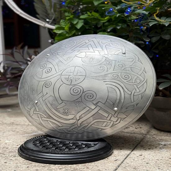 Aluminium Odin On Sleipnir Viking Shield  Norse Mythology Wall Decor
