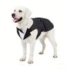 Black/Stripes Dog Tuxedo Costume Detachable Design Large Dog Costume Set  Autumn Season