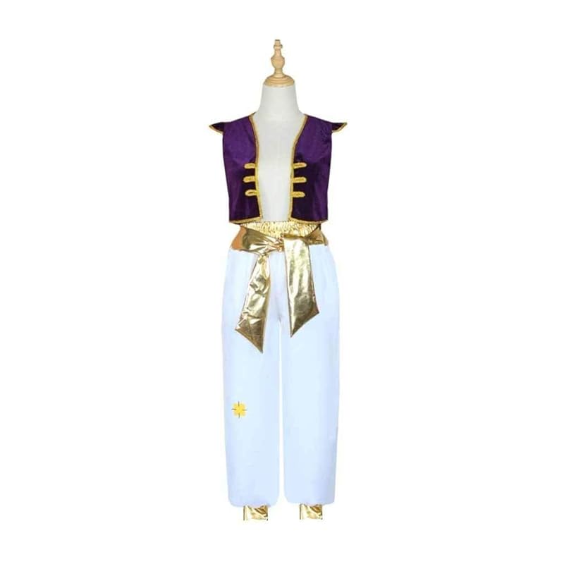 

[misscoser] New Aladdin Costume for Kids, Perfect for Christmas, Halloween, and Events (Size 140cm)