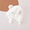 Double Pom Pom Kids Knit Hat Ear Protection Pom Pom Hat Cartoon Baby Winter Hat  for Babies