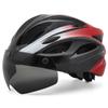 sale cycling bicycle helmet with magnetic goggles and battery tail light for adult road mountain bike helmet motorcycle
