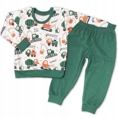 Cotton Pajamas 134 Pajamas For Boy 2-Piece Digital Print With Excavators