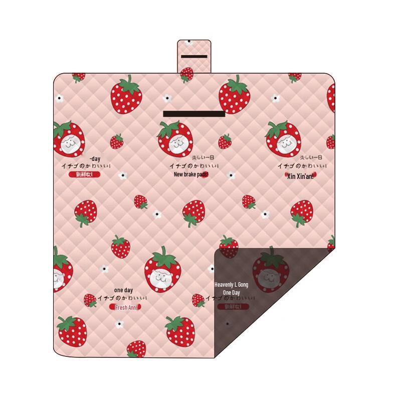 Jun Ding Ying Strawberry Outdoor Picnic Blanket