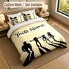 3Pcs Bedding Set Custom Name Text, 1 Sheet 2 Pillowcases Home Bed DecorGorillaz