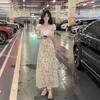 French Temperament Sweet Wind V-neck Lace Splicing Dress Women's Summer New Design Sense Waist Looks Thin and Long