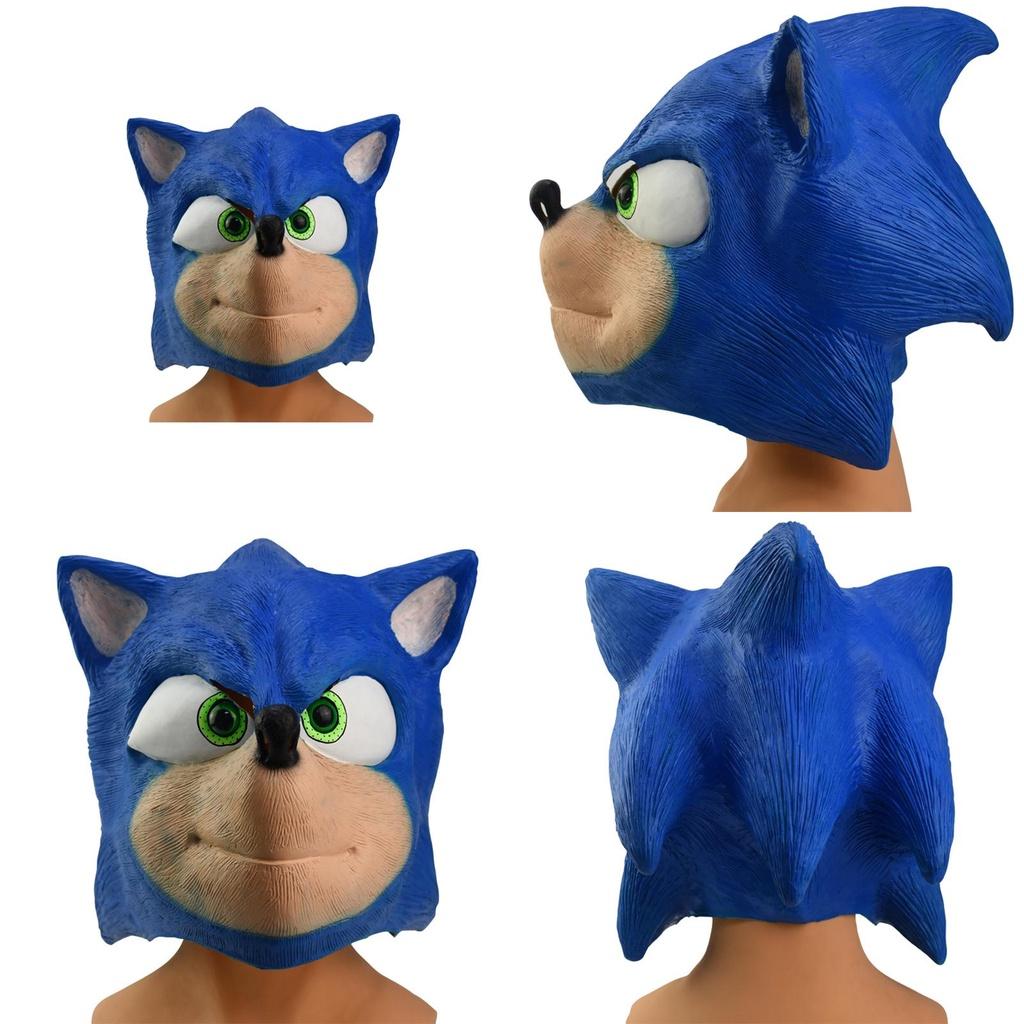 Sonic the Hedgehog Maske Realistisch und Atmungsaktiv Halloween Party Requisite