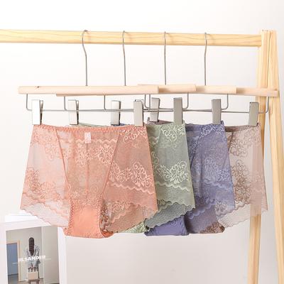 Large Size Lace Underwear for Women High Waisted Breathable Lightweight Sexy Brief Pure Cotton Seamless Crotch Soft Women's Triangle Panties