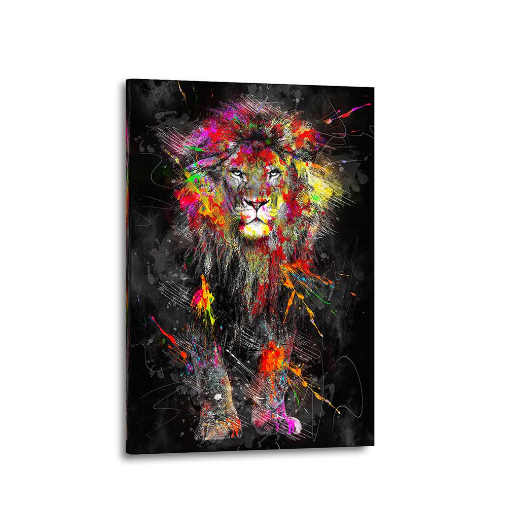 Abstract Lion Canvas Art Plagáty a grafiky Graffiti Umelecké Zvieratá Maľby na stene Art Decor Obrazy do obývačky Cuadro