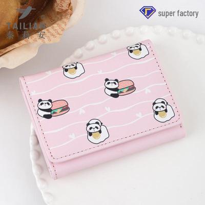 Roztomilá peňaženka na mince a držiak na karty Panda pre školákov