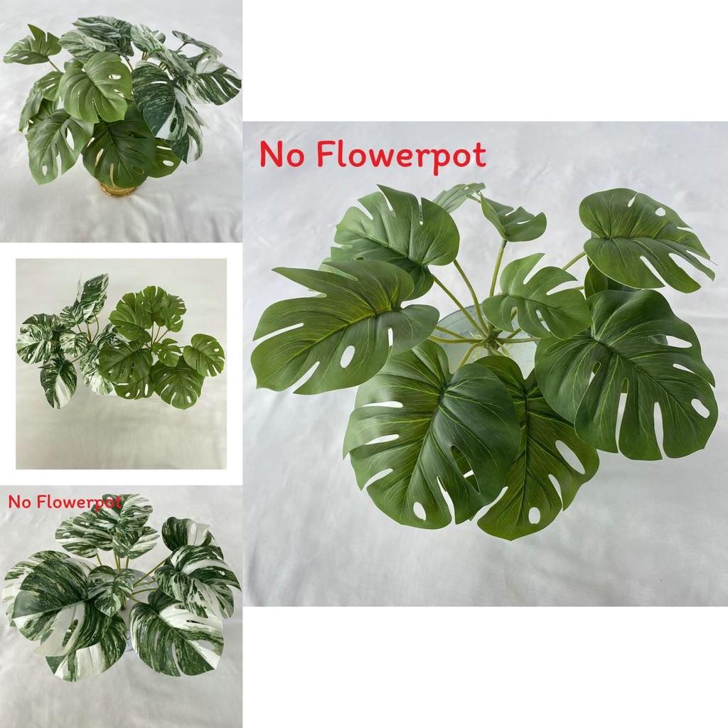 Leaf Realistic Monstera Party Decor Faux Greenery For Home Table Wedding Gift