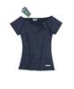 Soheul Mist Off-Shoulder Snap T (Navy)