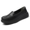 Women’s Moccasins Black Loafers Leather Driving White Casual Slip On Walking Shoes Nurse Shoes